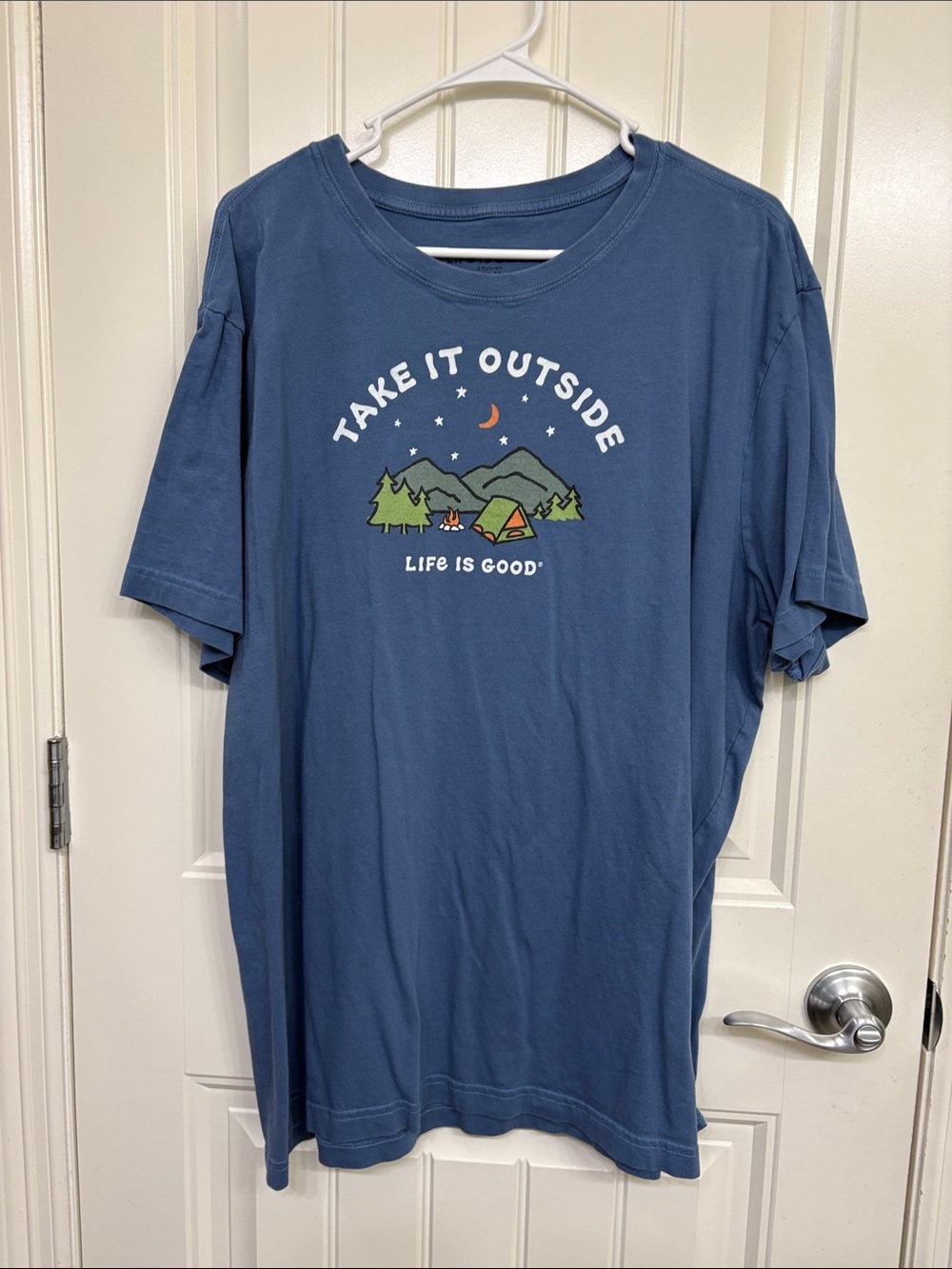 Life Is Good Blue 'Take It Outside' Camp Graphic Tee